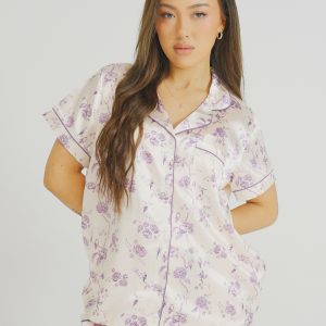 Botanical Garden Short Satin PJ Set