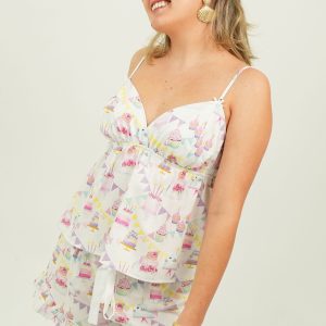 Birthday Cotton Camisole Short Pajama Set