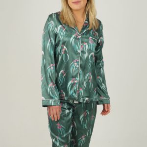 Australian Native Satin Long Pajama Set