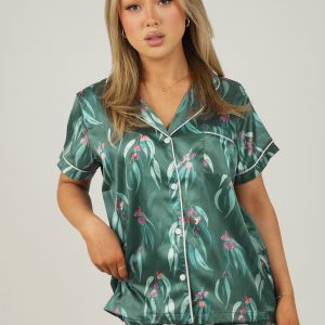 Australian Native Satin Short Pajama Set