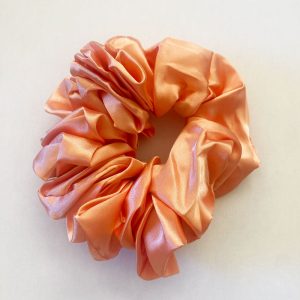 Candy Orange Satin Hair Scrunchie