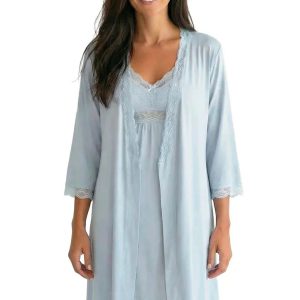 Leslie Spaghetti Strap Chemise Robe Set
