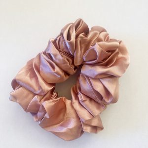 Rose Satin Hair Scrunchie