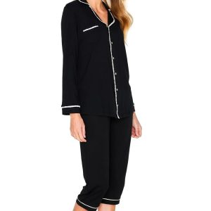 Sophie Basic Long Sleeve Cropped PJ Set
