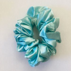 Watermelon Green Satin Hair Scrunchie
