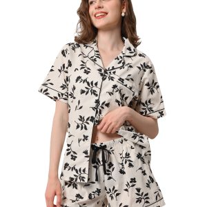 Woven Black Floral