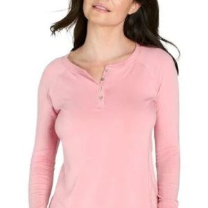 Olivia Long Sleeve Henley Tee