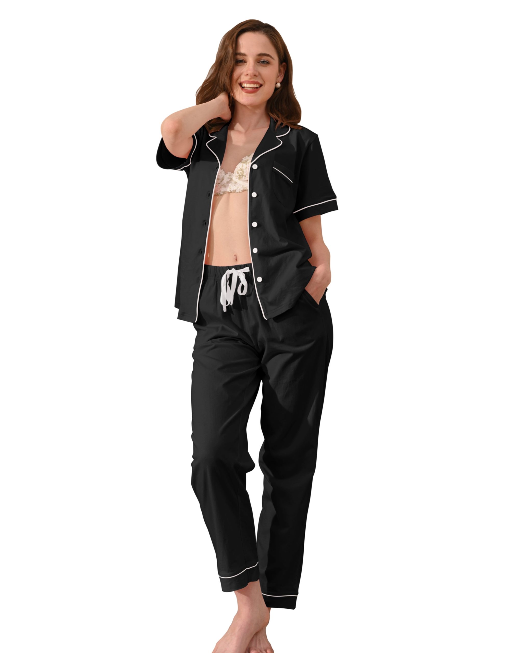 solid-black-knit-cotton-pajama-set-front.jpg