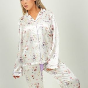 Women's Edge Of The Meadow - Satin - Long PJ Set